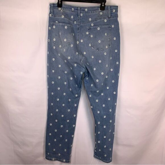 BP. Floral Embroidered Mom Jeans - Picture 2 of 6